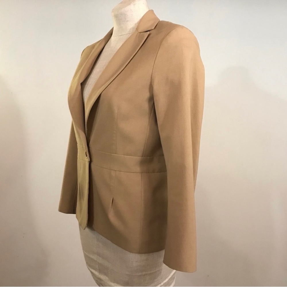 Barney’s New York Womens Wool Blazer Beige Taupe Sixe 6